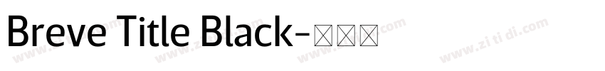 Breve Title Black字体转换 Breve Title Black字体转换